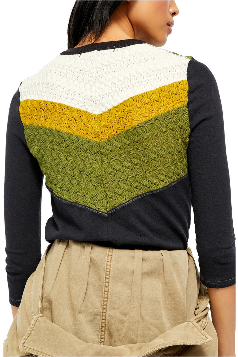 Rainbow Knit Top, Alternate, color, BLACK COMBO