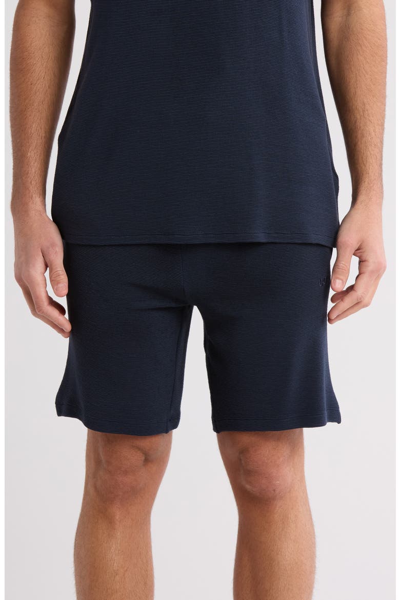 Ribbed Knit Pajama Shorts, Main, color, DK BU
