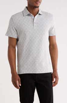 Santo Geometric Print Cotton Blend Polo