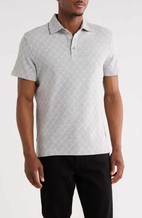 Santo Geometric Print Cotton Blend Polo