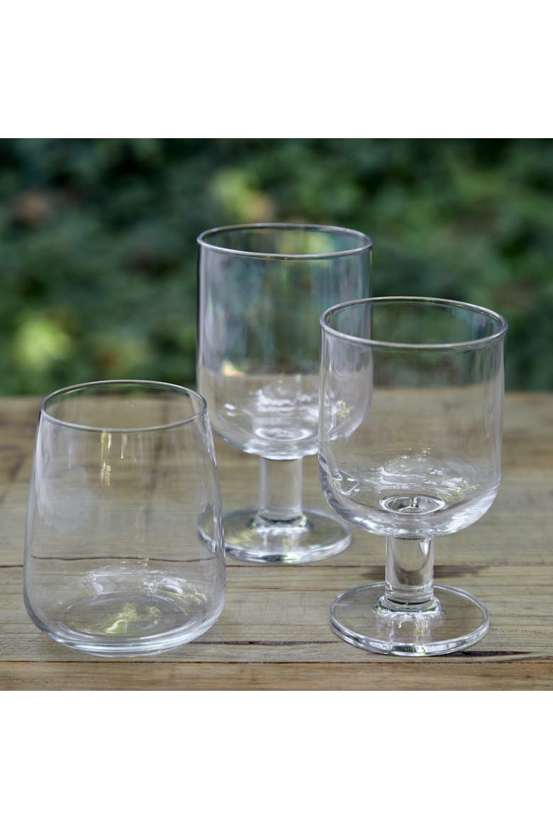 Vine Set/6 tumblers, Alternate, color, Clear