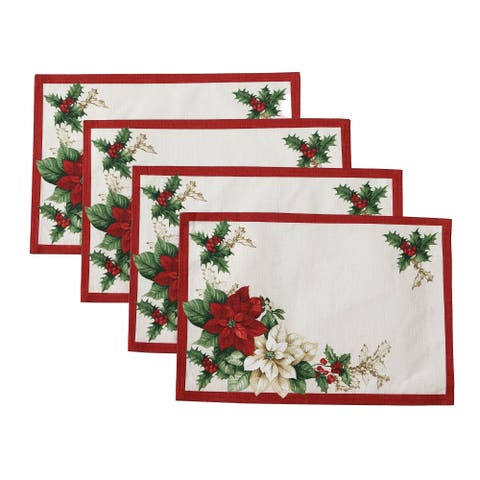 Poinsettias Placemat Set Of 4