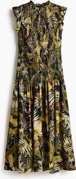 H&M Smocked Midi Dress