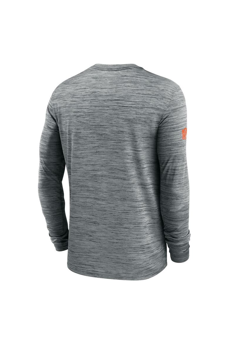Men's Nike Gray Denver Broncos Sideline Velocity Performance Long Sleeve T-Shirt, Alternate, color, Gray