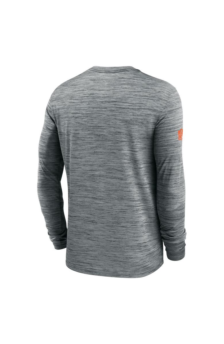 Nike Men's Nike Gray Denver Broncos Sideline Velocity Performance Long Sleeve T-Shirt, Alternate, color, Gray