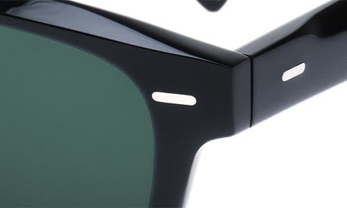 Raen Carby 53mm Polarized Round Sunglasses In Recycled Black/green Polar