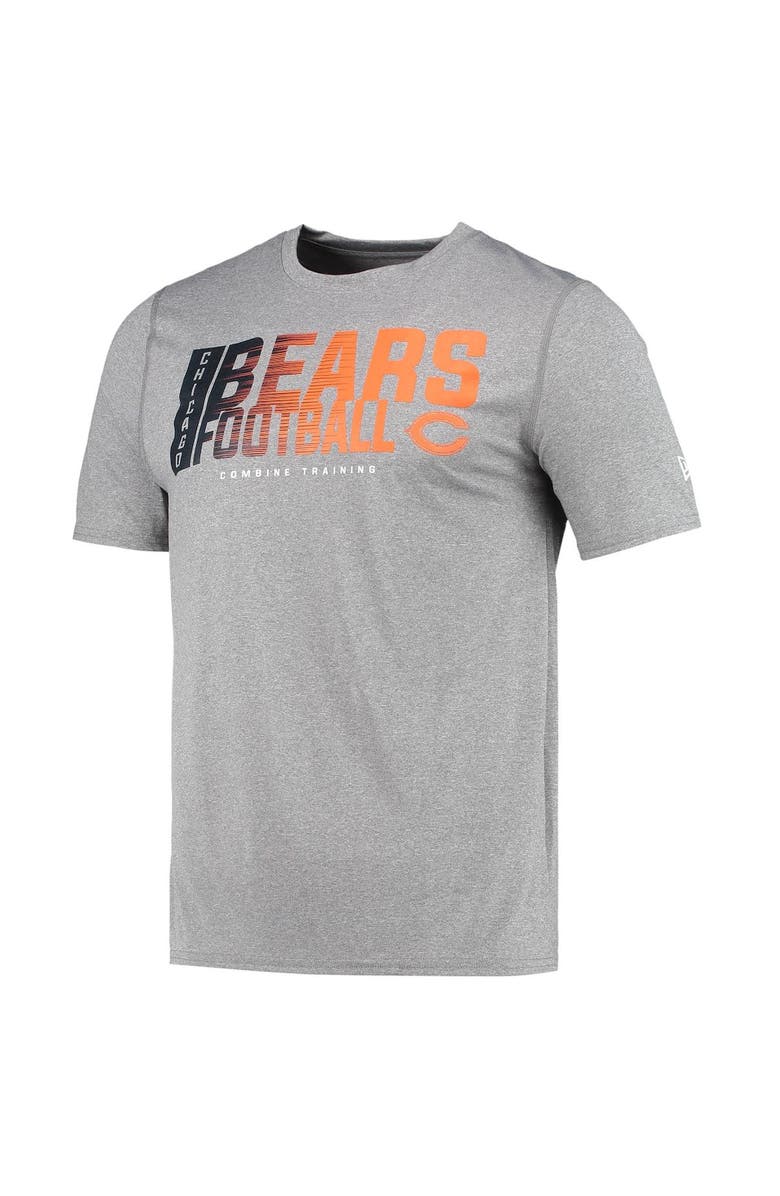 New Era Men's New Era Heathered Gray Chicago Bears Combine Authentic Game On T-Shirt, Alternate, color, 