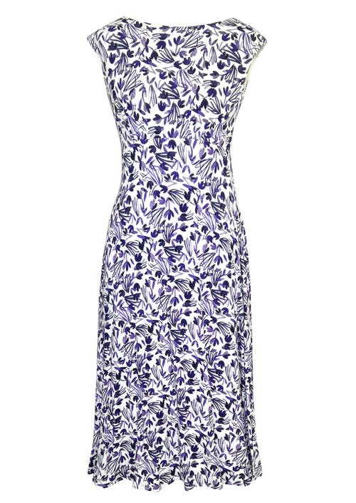 Alie Street London Luna Boat Neck Sleeveless Midi Dress In Purple