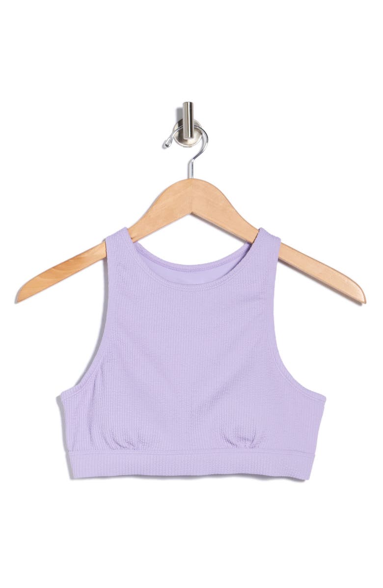 Nike Elevated Essential High Neck Bikini Top, Alternate, color, Hydrangeas