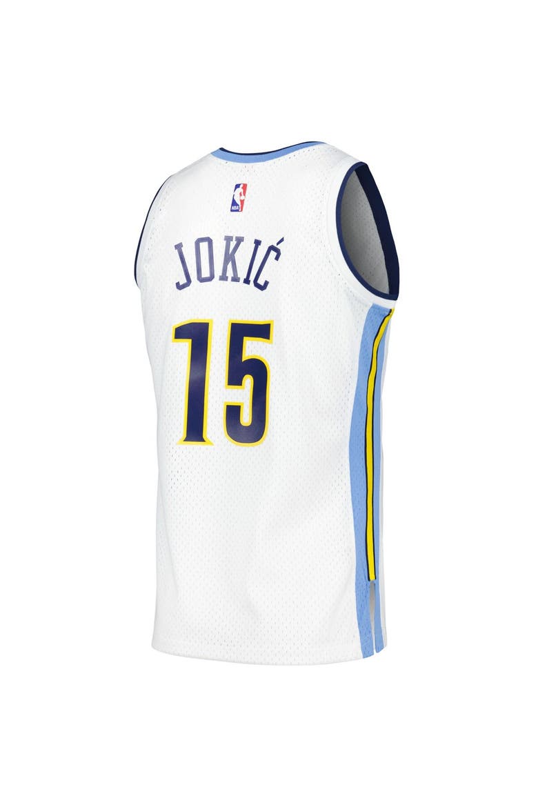 Men's Mitchell & Ness Nikola Jokic White Denver Nuggets 2016/17 Throwback Swingman Jersey, Alternate, color, White