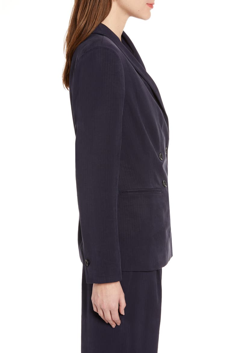 Drapey Double Breasted Blazer (Nordstrom Exclusive), Alternate, color, NAVY NIGHT