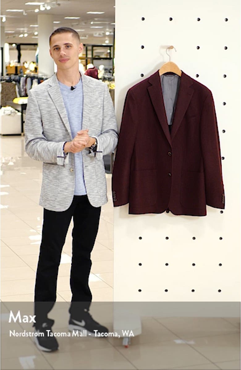 Aiden Classic Fit Solid Wool Sport Coat, sales video thumbnail