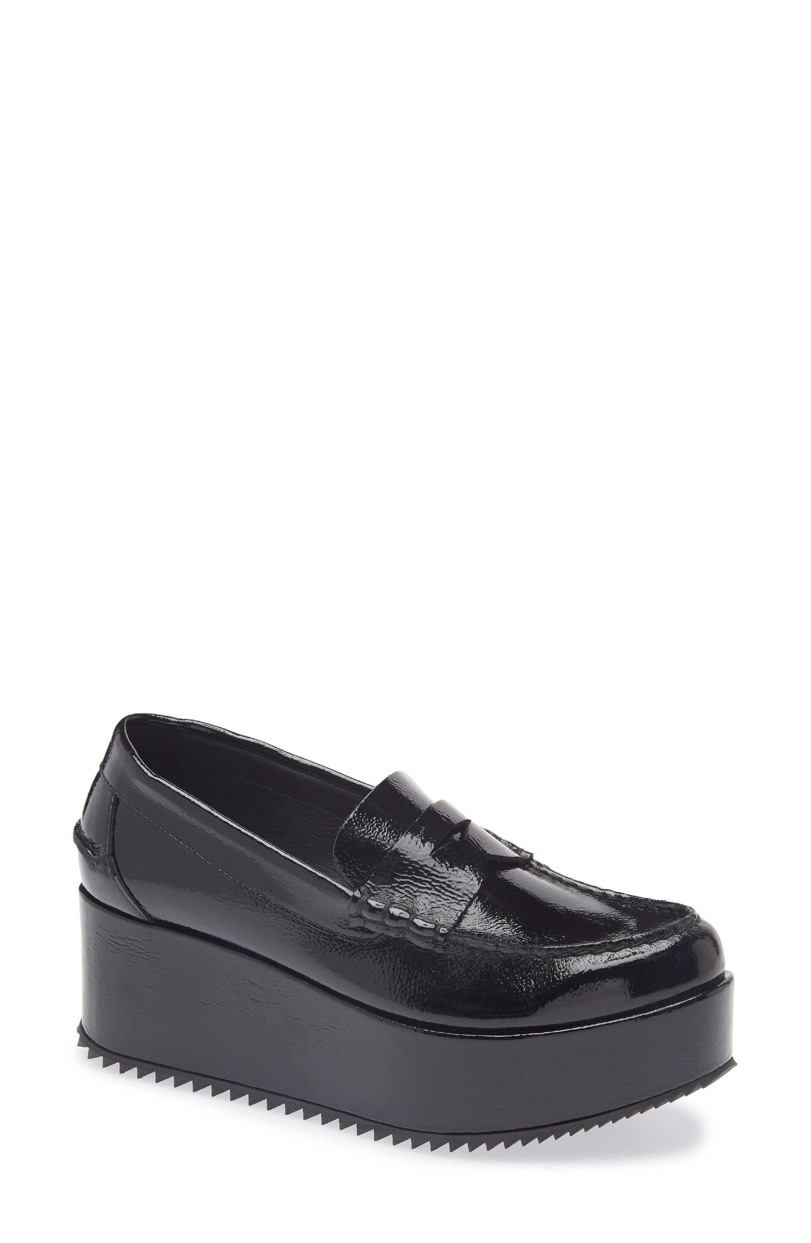 Pedro Garcia Nusa Platform Penny Loafer, Main, color, Black