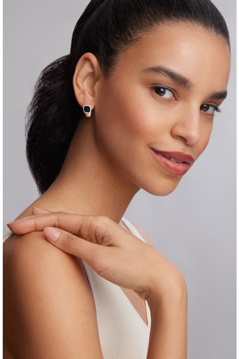 Rittenhouse Semiprecious Stone Stud Earrings, Alternate, color, BLACK ONYX