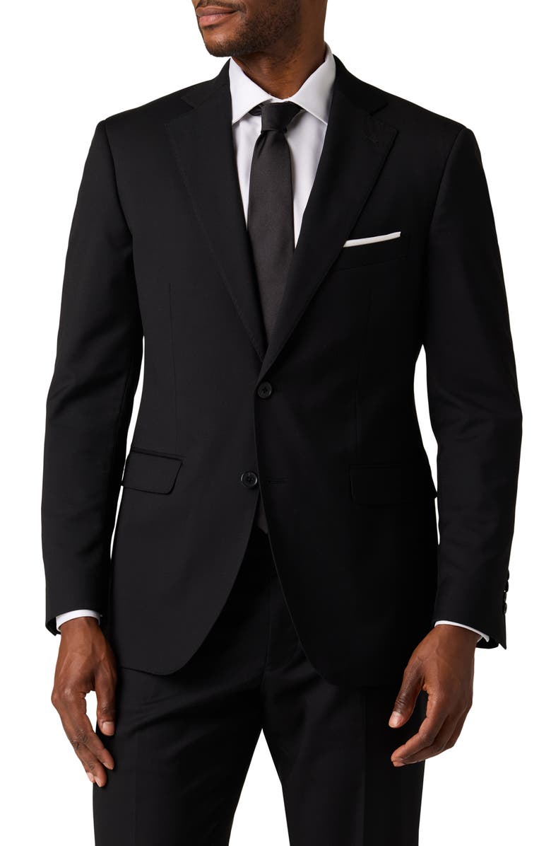 Alton Lane Performance Tailored Fit Suit Separate Jacket, Main, color, Black