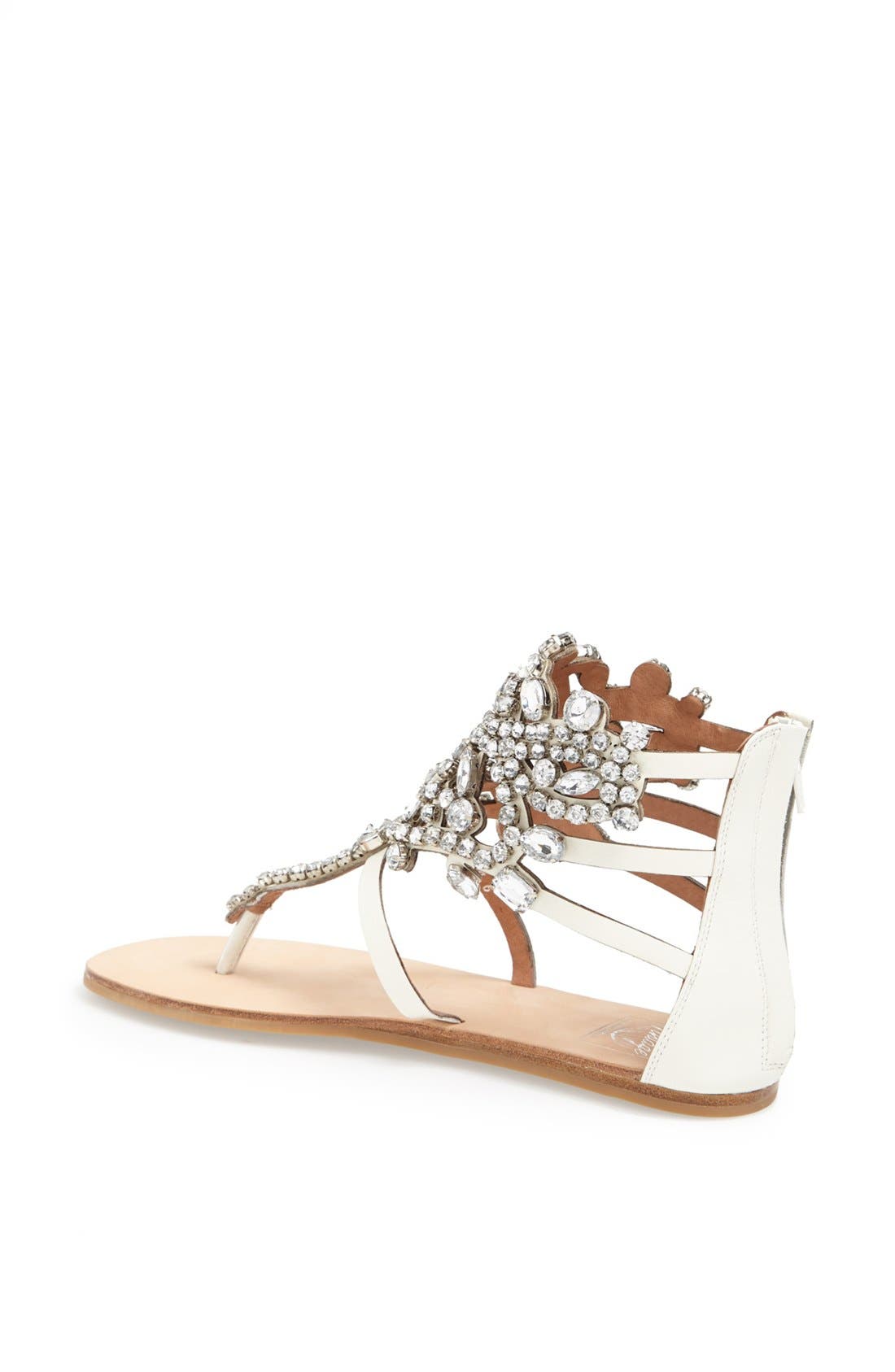 'Prizzy' Sandal, Alternate, color, WHITE CLEAR