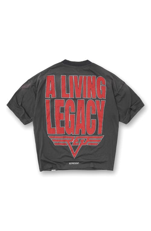 Represent Living Legacy Cotton & Hemp Reversible Graphic T-shirt In Gray