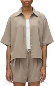 3.1 Phillip Lim Boxy Short Sleeve Wool Shirt