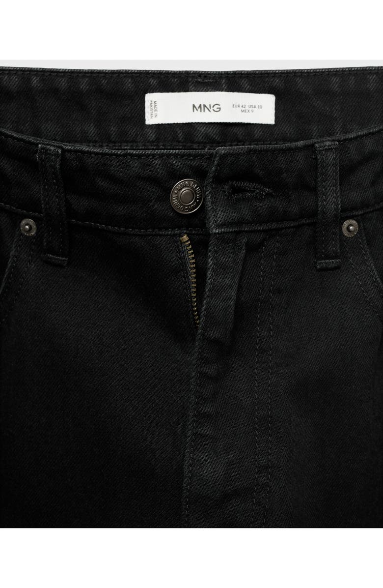 MANGO Bob Regular Fit Jeans, Alternate, color, Black Denim