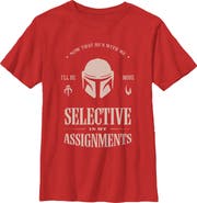 Star Wars: The Mandalorian and Grogu Boy's Star Wars The Mandalorian and Grogu Selective In My Assignments Graphic T-Shirt