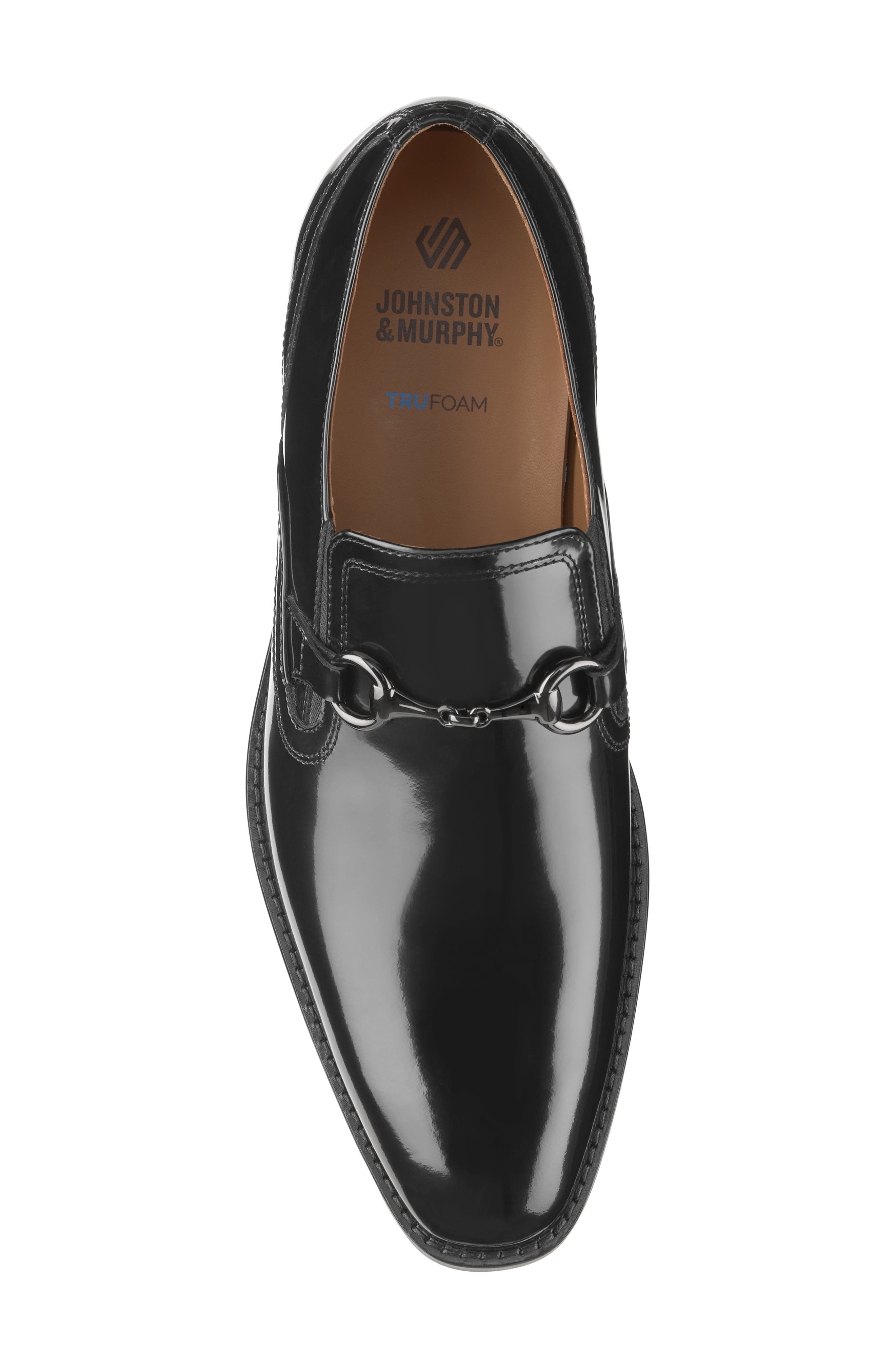 Johnston & Murphy Richland Bit Loafer, Alternate, color, Black Brush-Off Leather