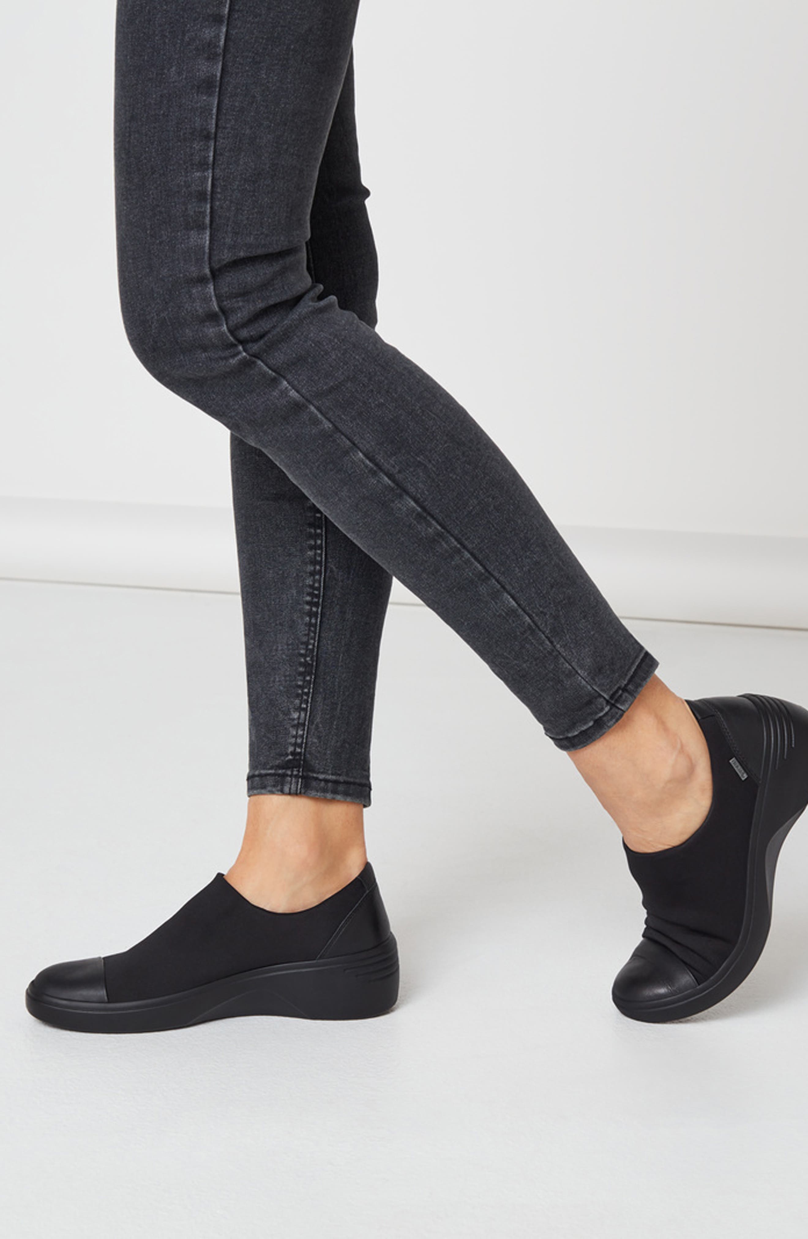 ECCO Soft 7 Gore-Tex<sup>®</sup> Waterproof Wedge Sneaker, Alternate, color, 