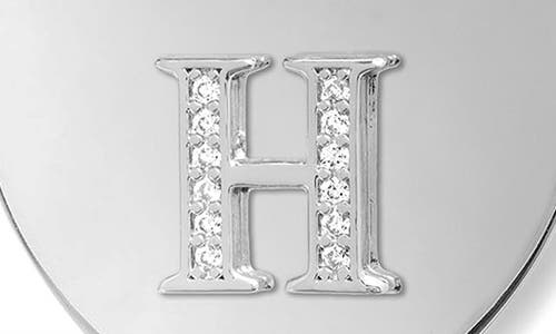 Melinda Maria Love Letters Initial Heart Medallion Necklace In Silver H