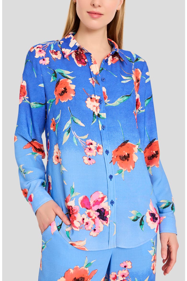 Floral Print Shirt, Alternate, color, PERI FLORAL