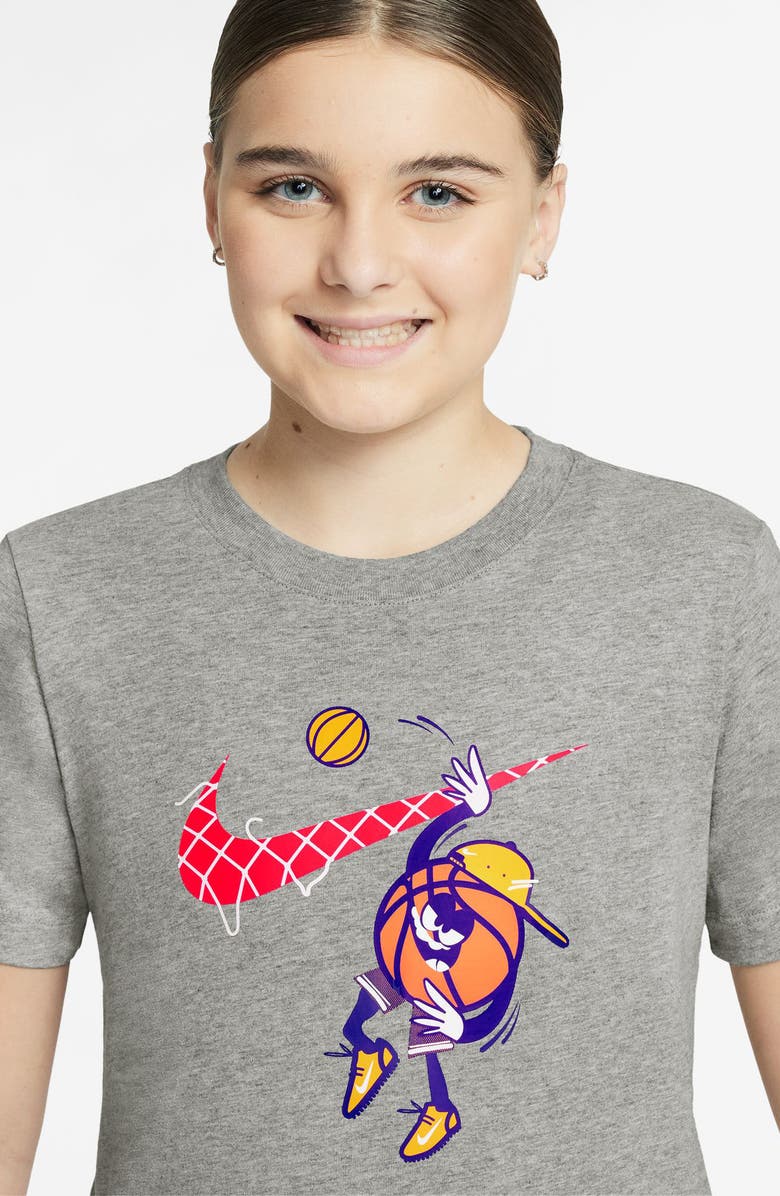 Nike Kids' Basketball Graphic T-Shirt, Alternate, color, Dark Grey Heather