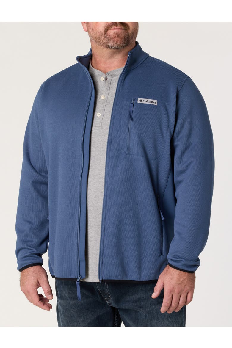 Big & Tall Sweater Weather Full-Zip Fleece Jacket, Main, color, DARK MOUNTAIN