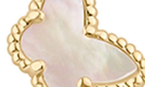 Cz By Kenneth Jay Lane Cubic Zirconia & Mother-of-pearl Butterfly Clover Pendant Layered Necklace