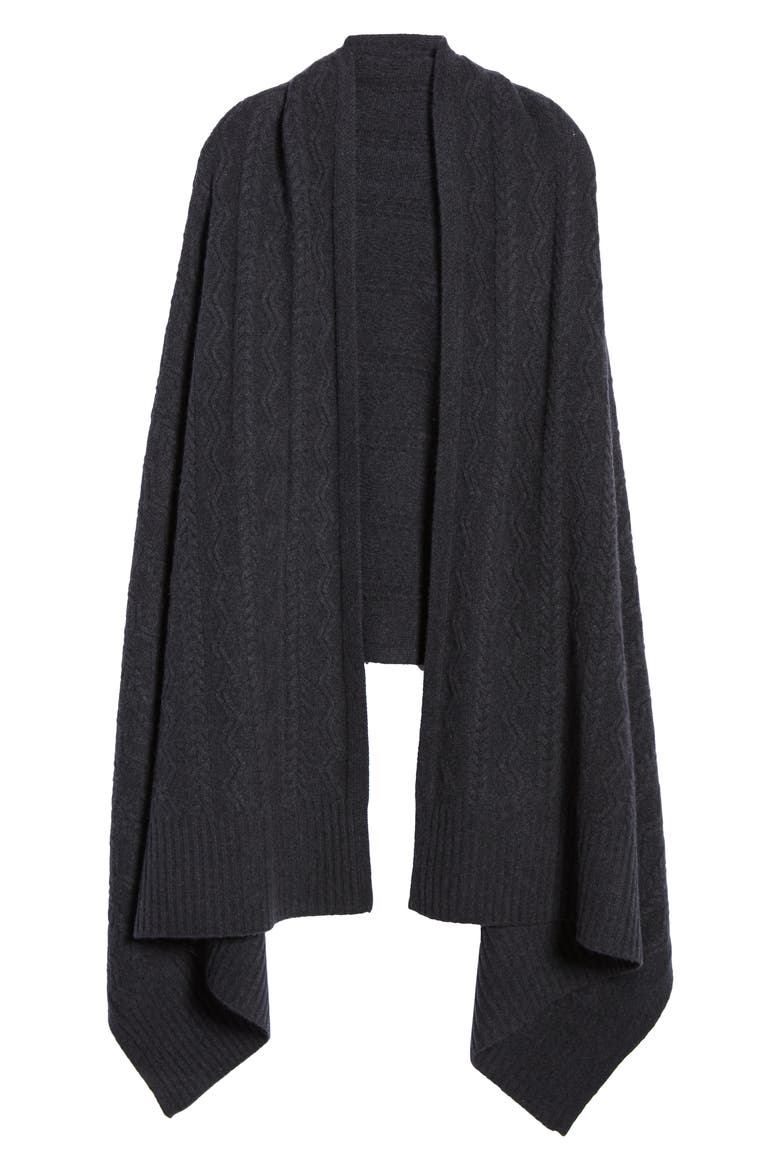 Cashmere Wrap, Alternate, color, GREY CHARCOAL HEATHER