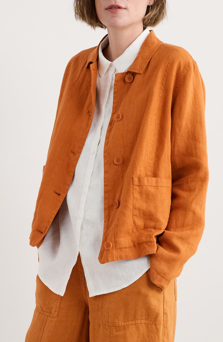 Seasalt Cornwall Arame Linen Jacket, Alternate, color, Cumin