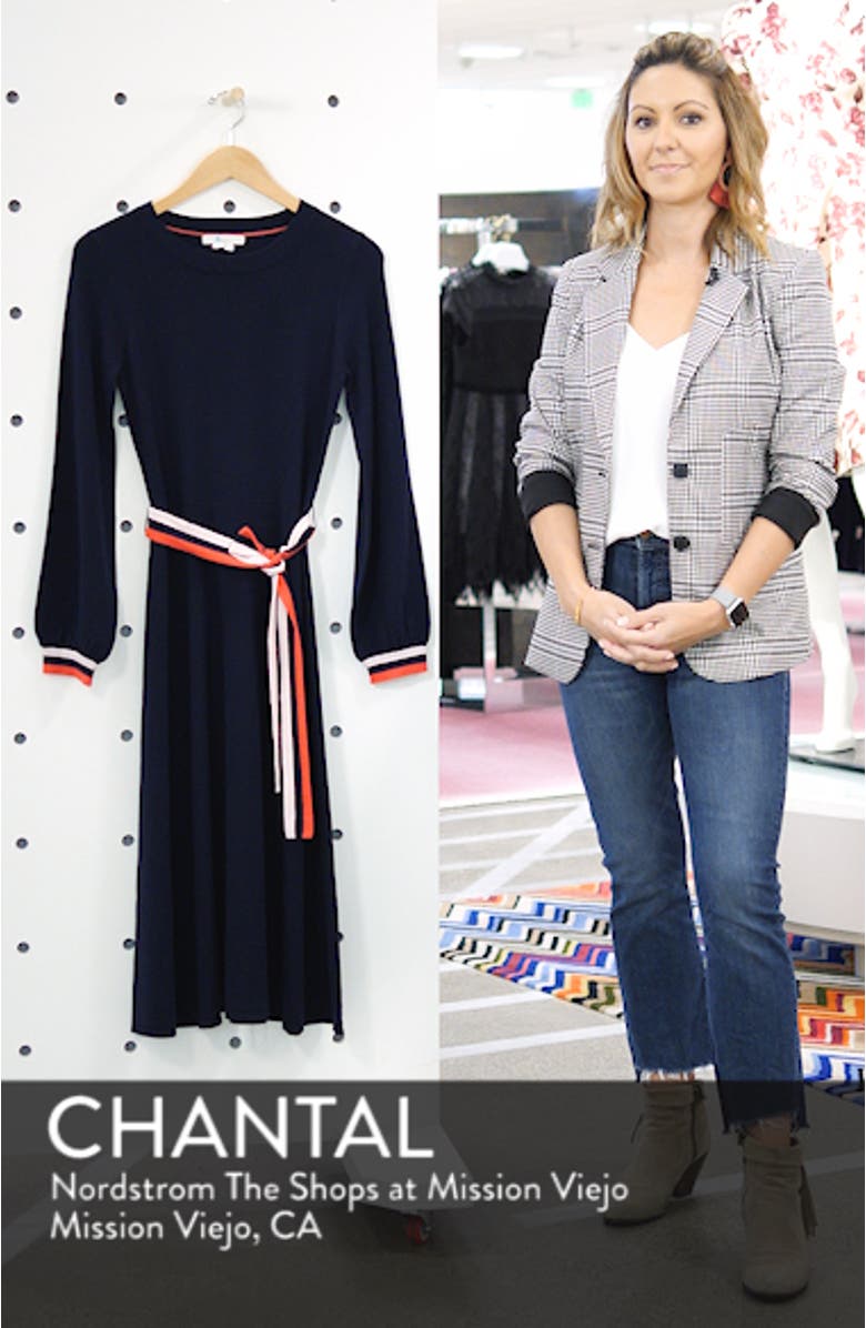 Eden Belted Cotton & Wool Sweater Dress, sales video thumbnail