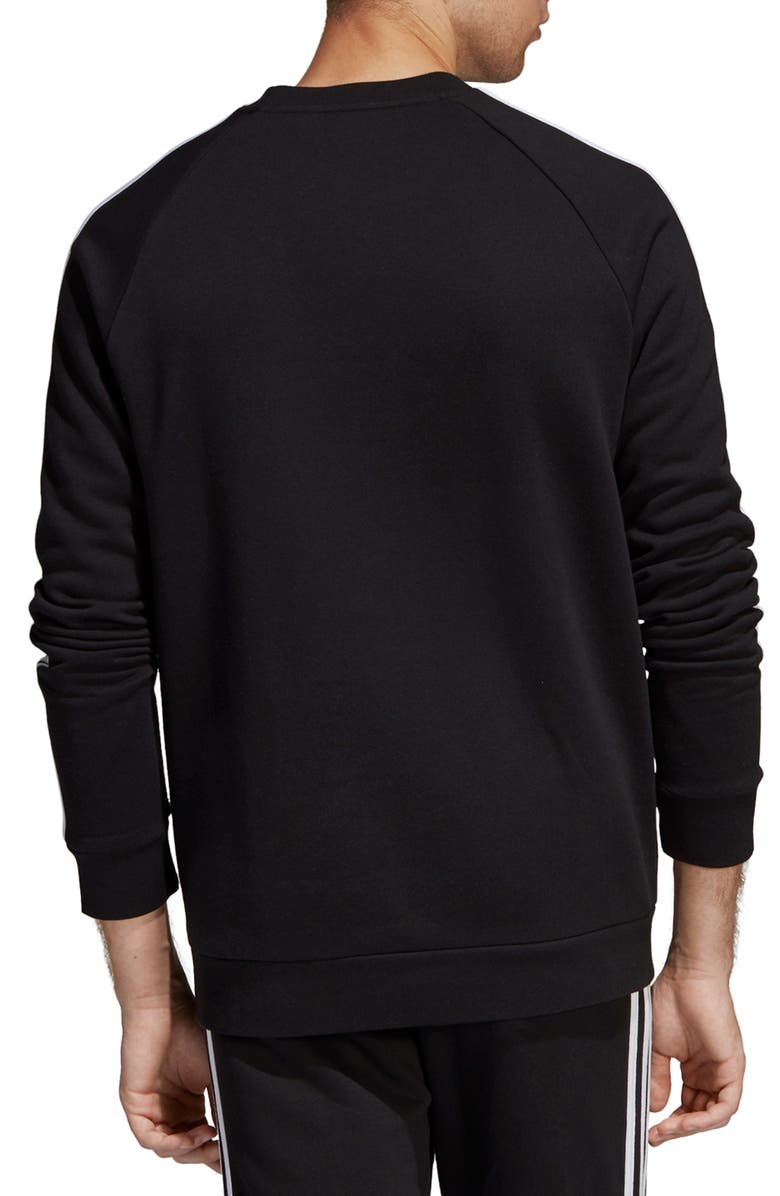 adidas Originals 3-Stripes Crewneck Sweatshirt, Alternate, color, 