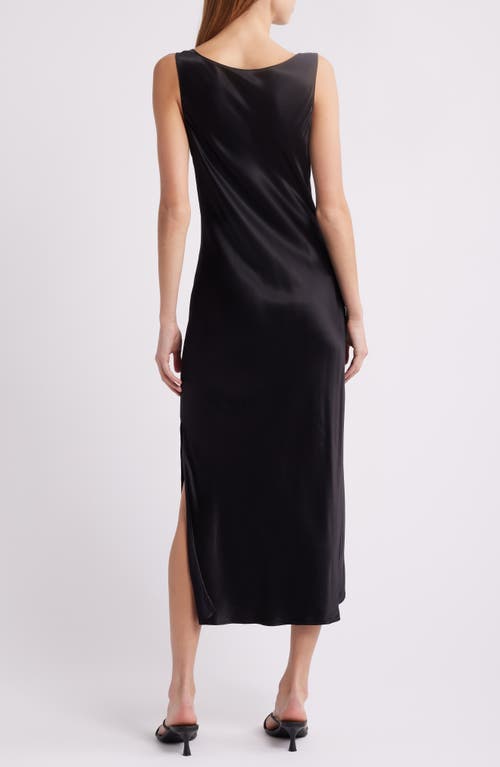 Rails Solana Satin Midi Dress In Black