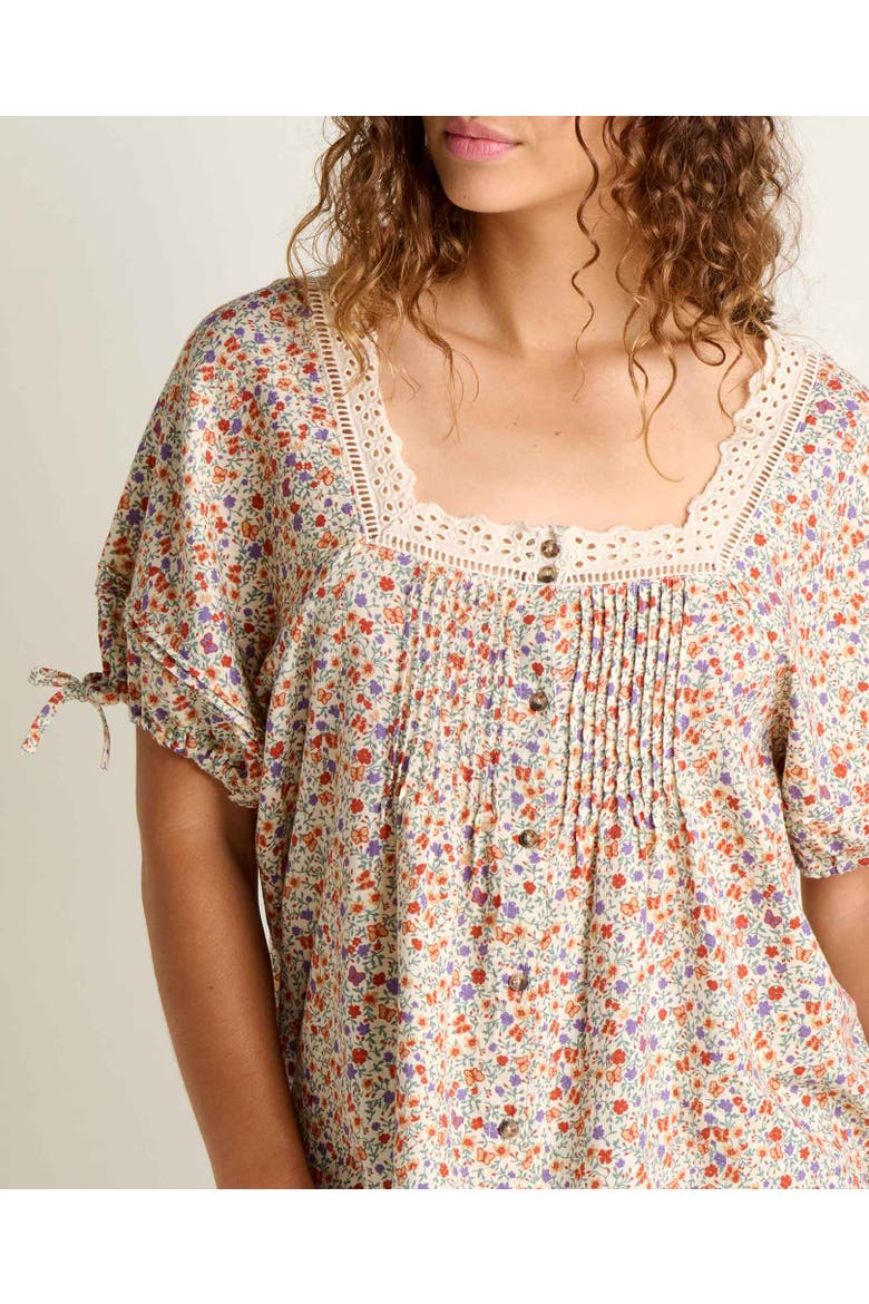 Manzana Peasant Shirt, Alternate, color, Salt Print