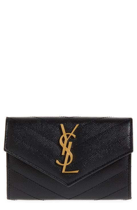 'Monogram' Quilted Leather French Wallet