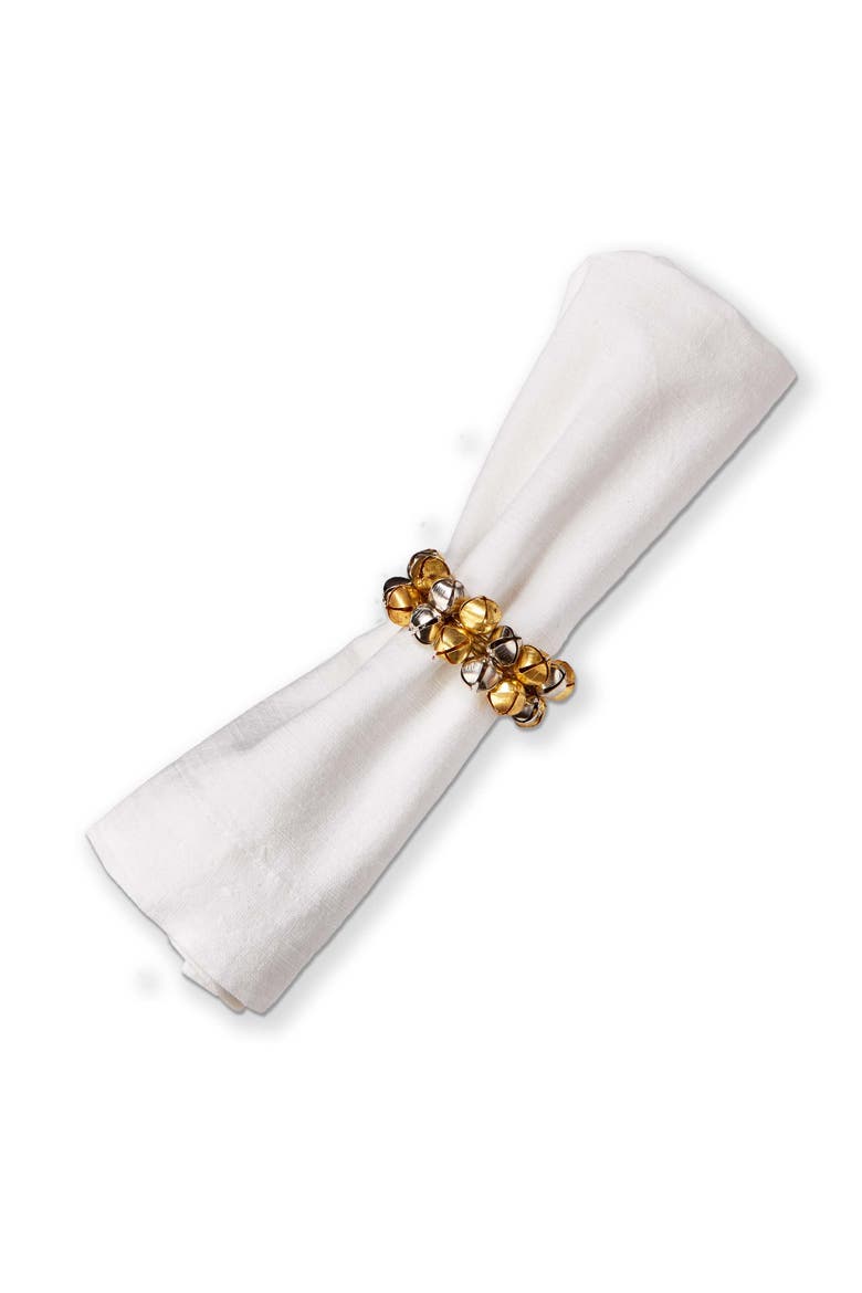 Jolly Jingle Bell Napkin Ring Multicolor Christmas Decor, Main, color, Multicolored