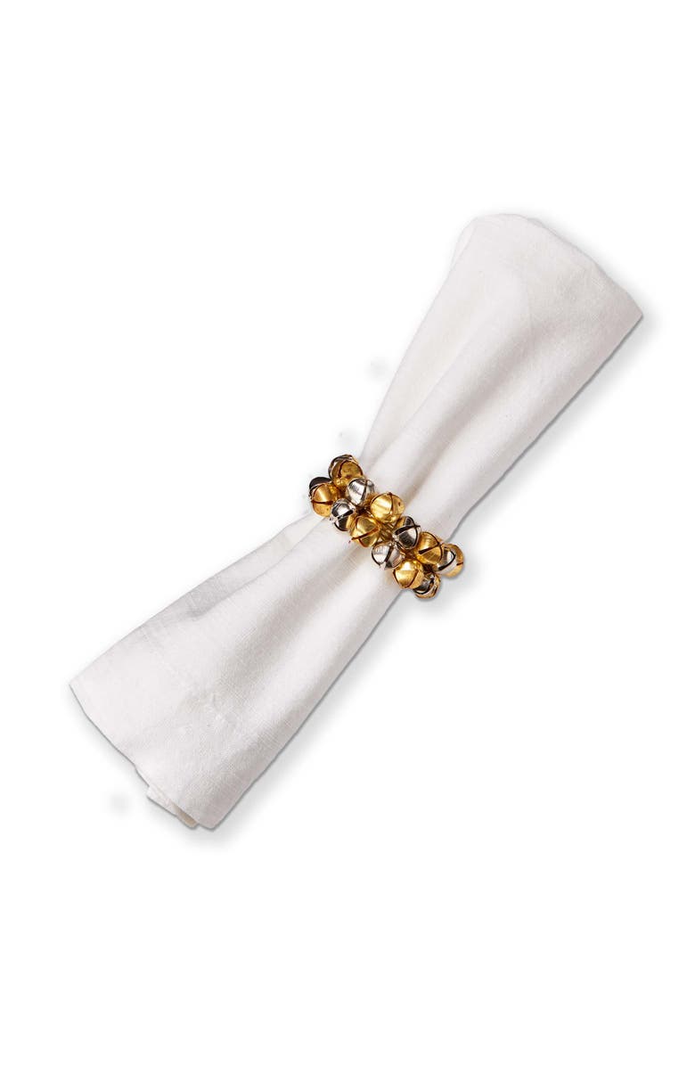 tag Jolly Jingle Bell Napkin Ring Multicolor Christmas Decor, Main, color, Multicolored