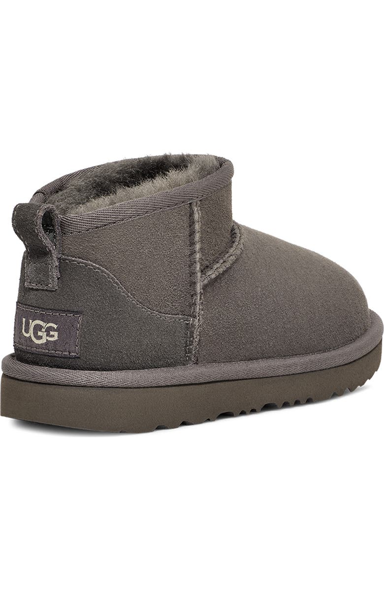 UGG<sup>®</sup> Kids' Classic Ultra Water Resistant Genuine Shearling Mini Boot, Alternate, color, Grey