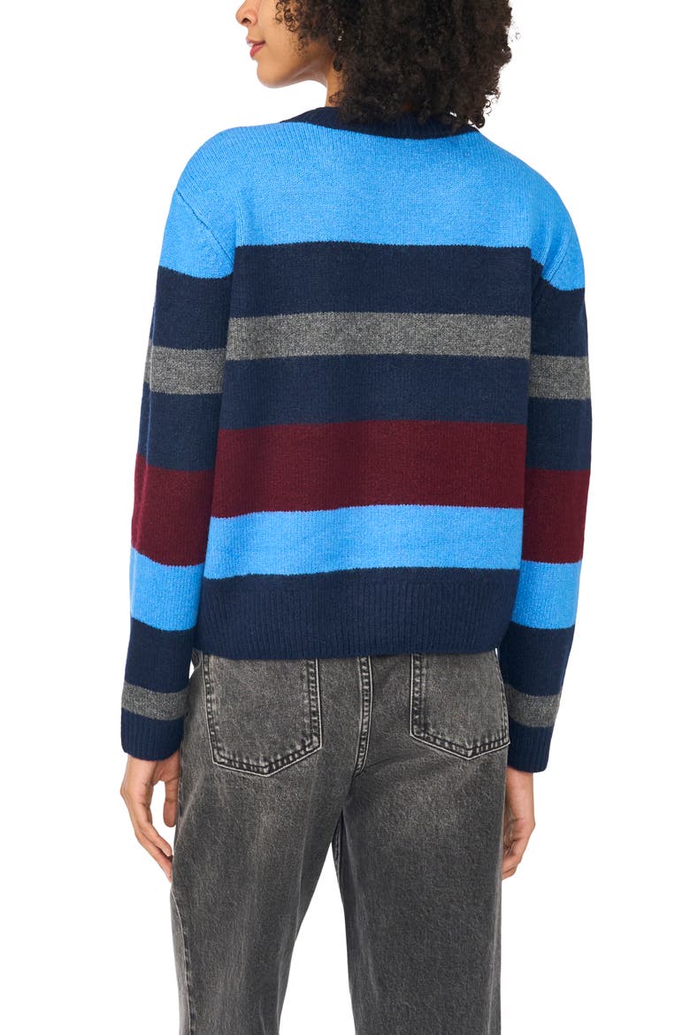 Stripe Crewneck Sweater, Alternate, color, CLASSIC NAVY