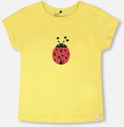 Deux par Deux Organic Cotton Jersey Short Sleeve Ladybug T-Shirt