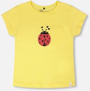 Deux par Deux Organic Cotton Jersey Short Sleeve Ladybug T-Shirt