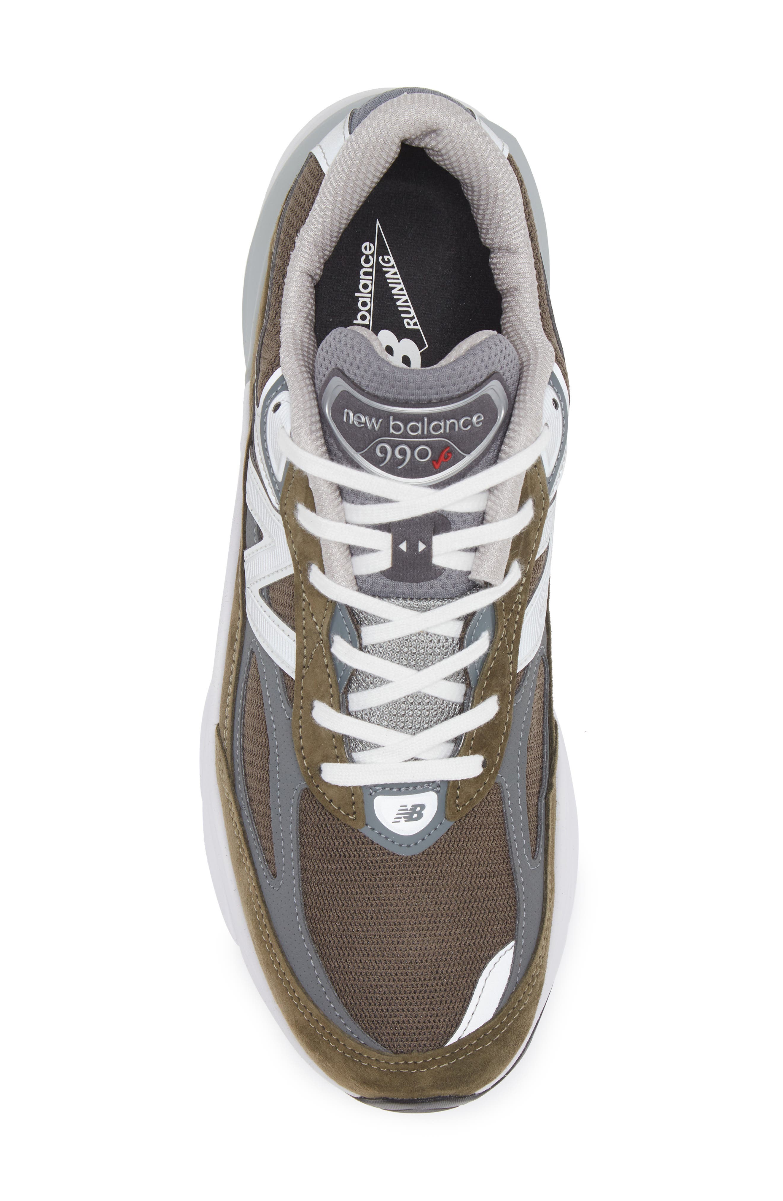 New Balance Gender Inclusive Made in USA 990v6 Sneaker, Alternate, color, Olive/ Grey