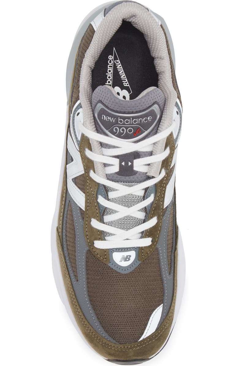 New Balance Gender Inclusive Made in USA 990v6 Sneaker, Alternate, color, Olive/ Grey