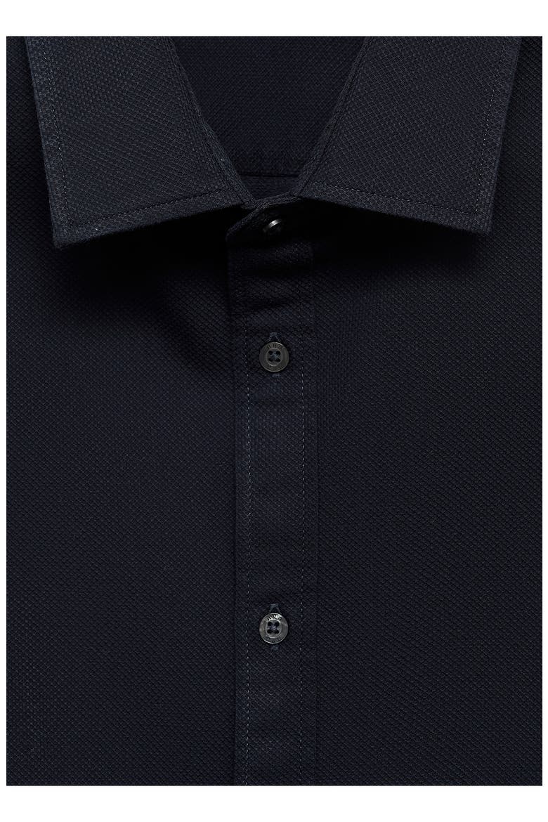 Slim Fit Cotton Button-Up Shirt, Alternate, color, DARK NAVY