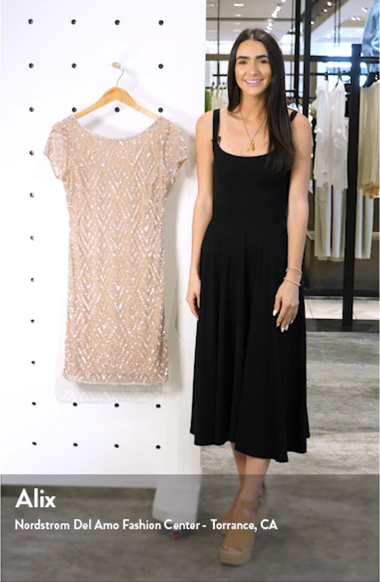 Chevron Sequin Sheath Dress, sales video thumbnail