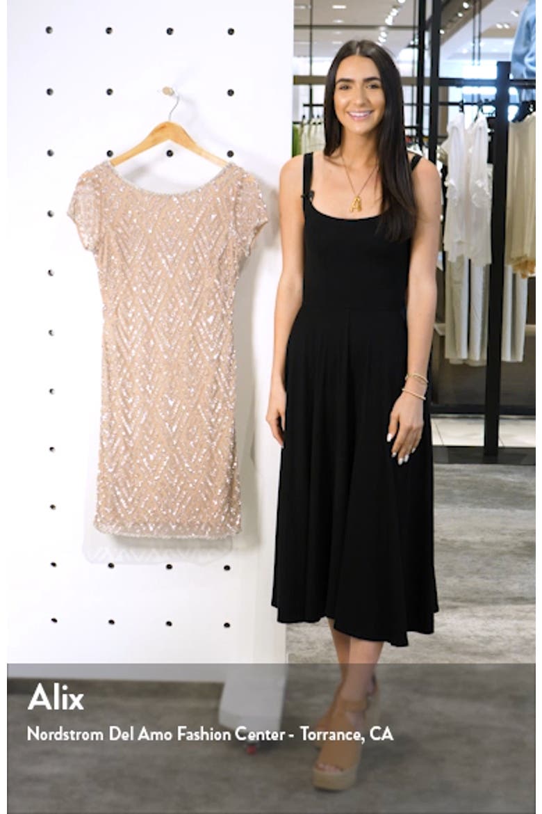 Chevron Sequin Sheath Dress video