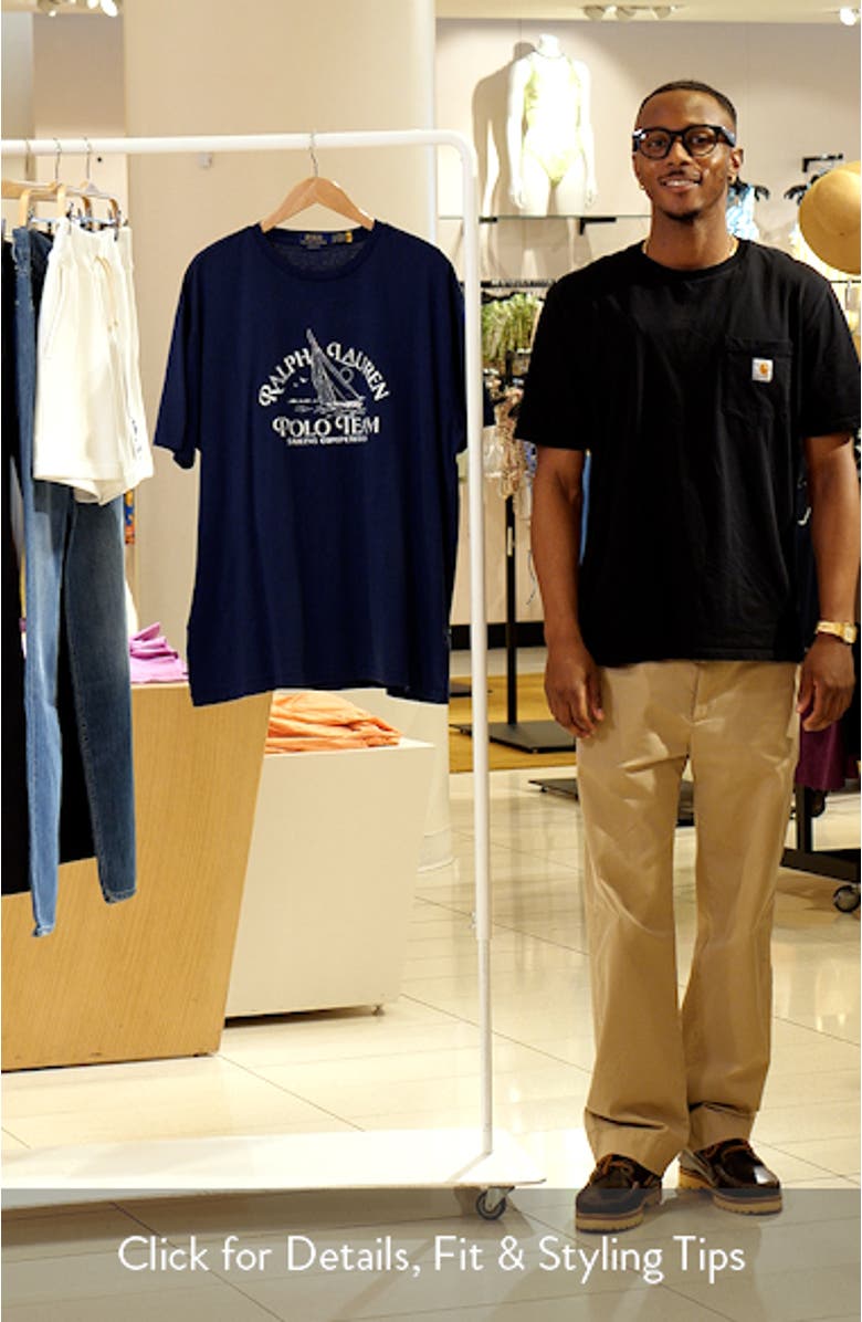 Classic Fit Polo Team Cotton Graphic T-Shirt, sales video thumbnail